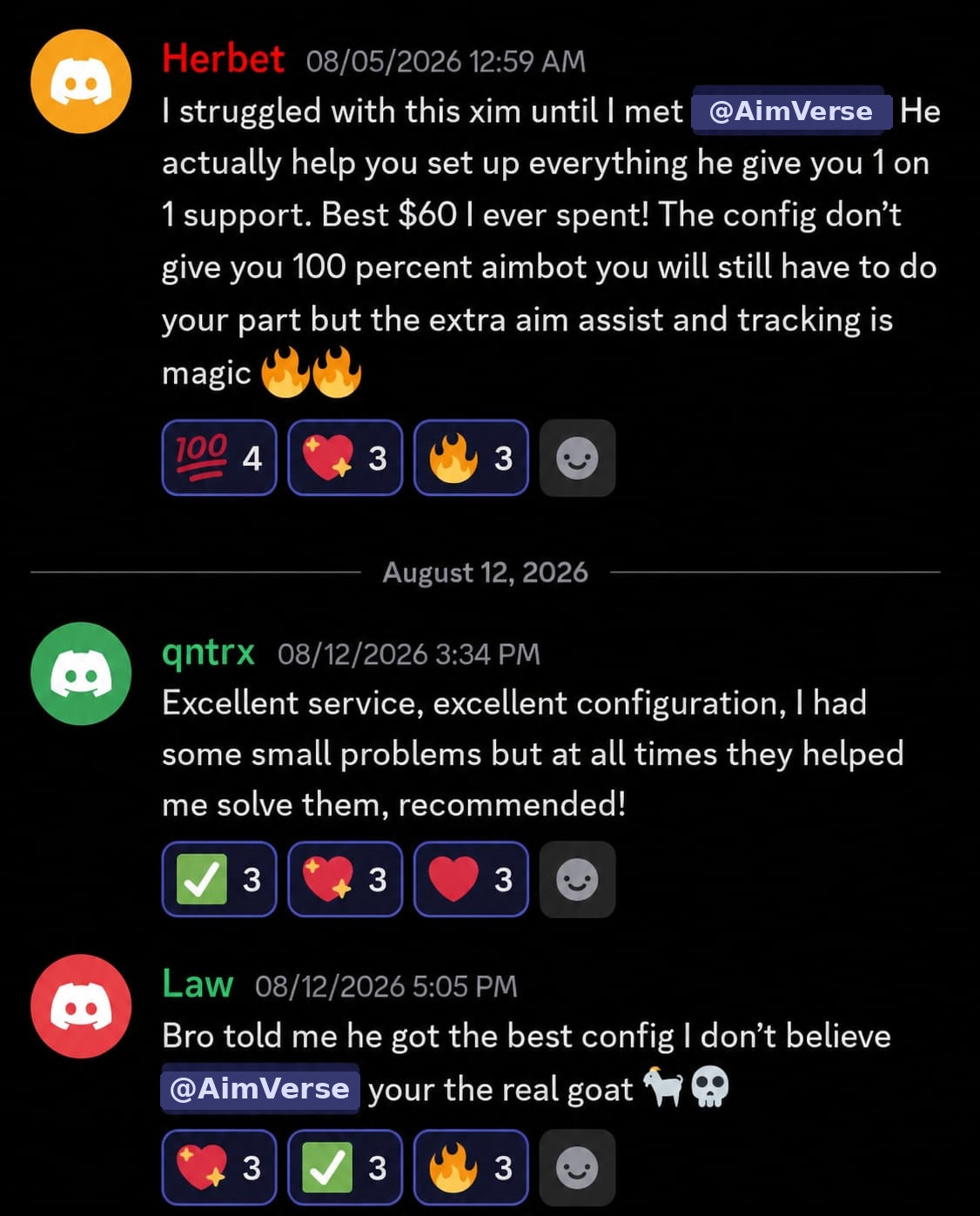 Customer testimonial