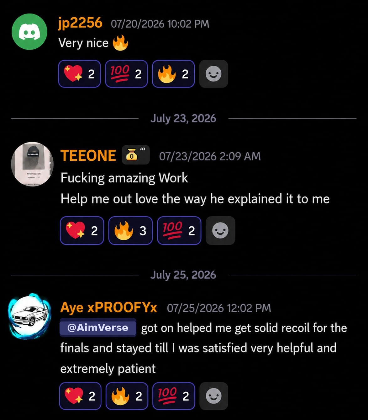 Customer testimonial