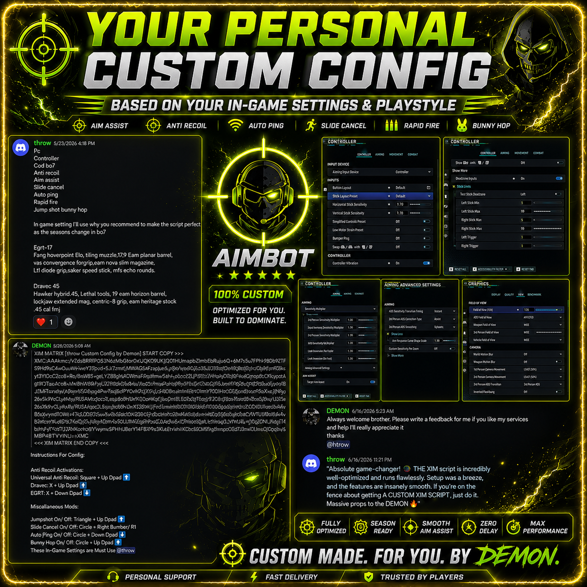 XIM Matrix Custom Config + 1-on-1 Support (Most VIP Tier)